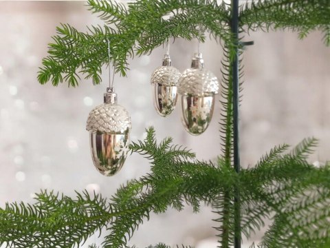Bombki Choinkowe Bombka choinkowa Żołądź Zestaw 6 szt. Ozdoby na Choinke Bombki Choinkowe Bombka choinkowa Żołądź Zestaw 6 szt. Ozdoby na Choinke