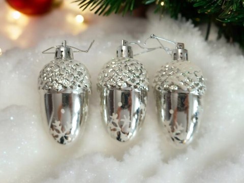Bombki Choinkowe Bombka choinkowa Żołądź Zestaw 6 szt. Ozdoby na Choinke Bombki Choinkowe Bombka choinkowa Żołądź Zestaw 6 szt. Ozdoby na Choinke